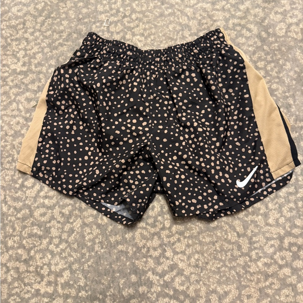 Nike Girls Black and Gold Dri-Fit Shorts